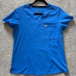 Figs 1 Pocket Scrub Top Medium ROYAL BLUE